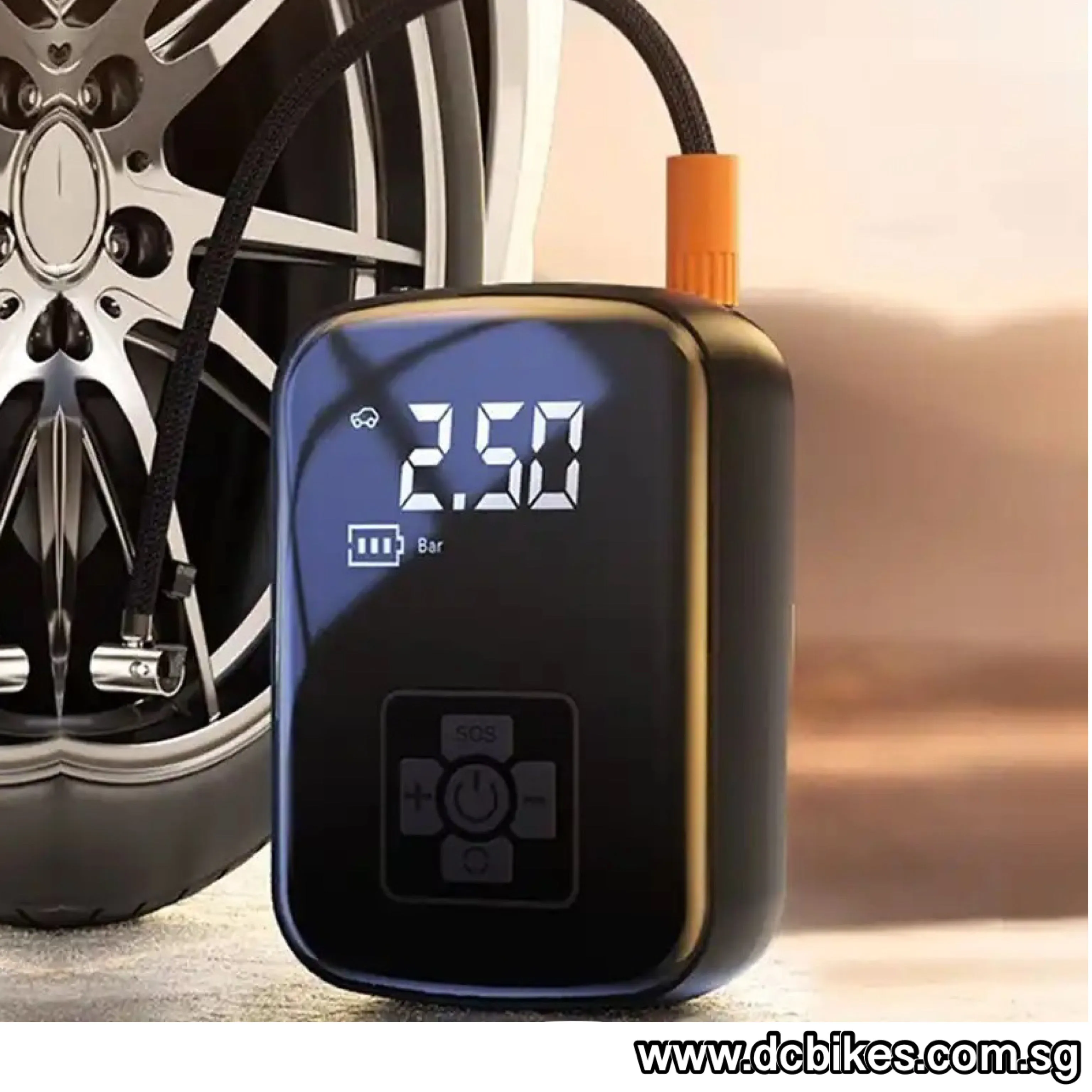 100w USB Rechargeable 150psi Wireless Portable Presta | Schrader Electric Pump