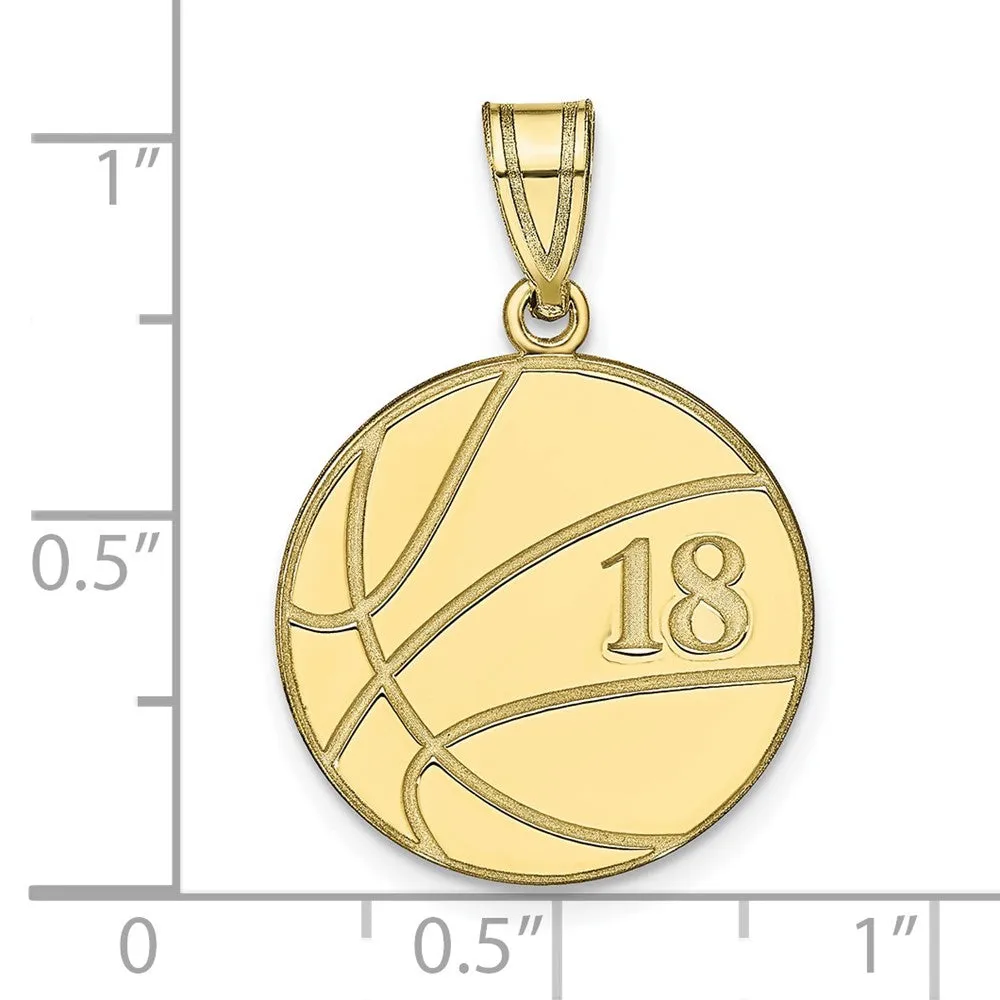 10KY Personalized Basketball Pendant