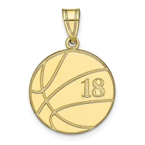 10KY Personalized Basketball Pendant