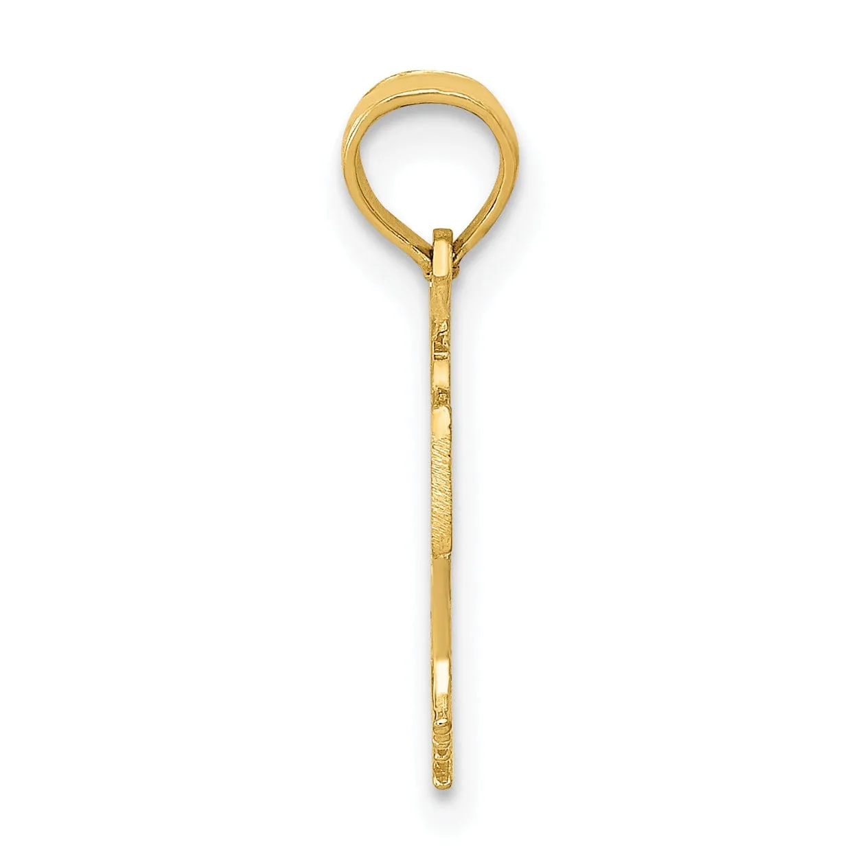 14k Yellow Gold Basketball in Net Charm Pendant