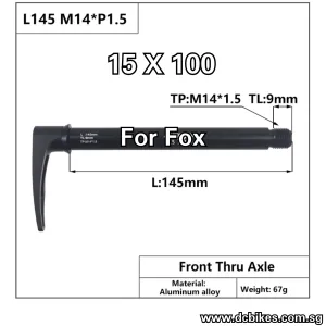 15mm X 100mm/15mm X 110mm Thru Axle For FOX Front Fork SC 32 34 36 Series QR