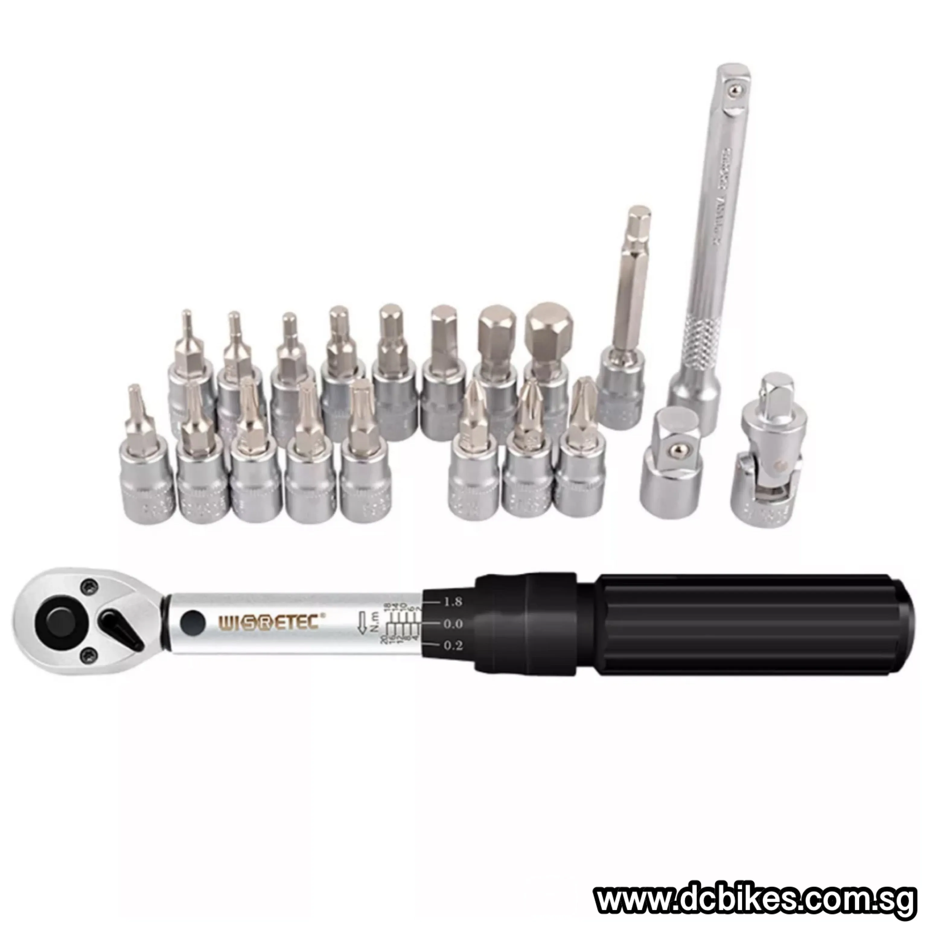 21 in 1 Professional 2nm-20nm Torque Wrench   Allen/Star Key Hex Tool Socket Bits Set Kit Box 1/4"
