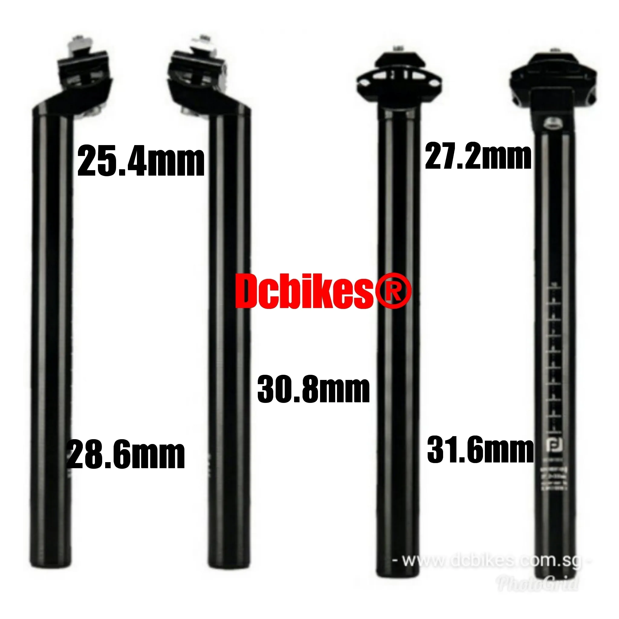 25.4 | 27.2 | 28.6 | 30.8 | 31.6 Aluminium Alloy Bicycle MTB 300mm Seat Post