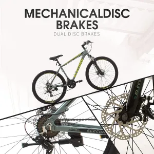 26 inch Aluminum Mountain Bike, Shimano 21 Speed Mountain Bicycle Dual Disc Brakes for Woman Men
