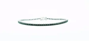 2.70 carat Black Diamonds Tennis bracelet with one white diamond