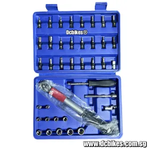 39 Pieces 5-25Nm Torque Wrench Professional Set 1/4 Tool Kit
