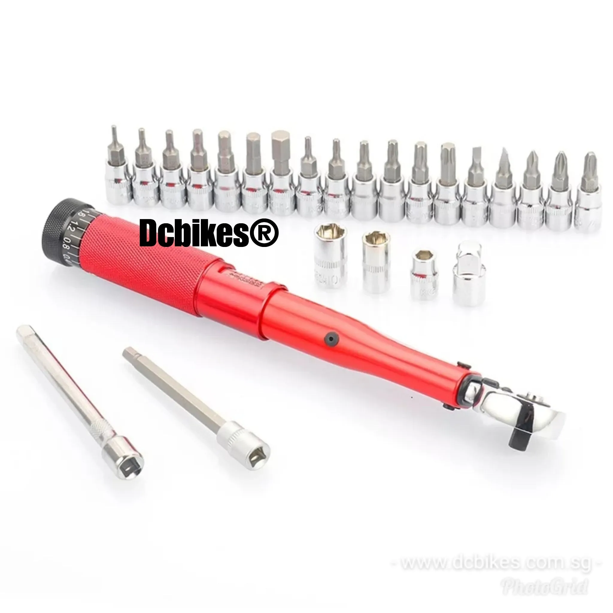 39 Pieces 5-25Nm Torque Wrench Professional Set 1/4 Tool Kit