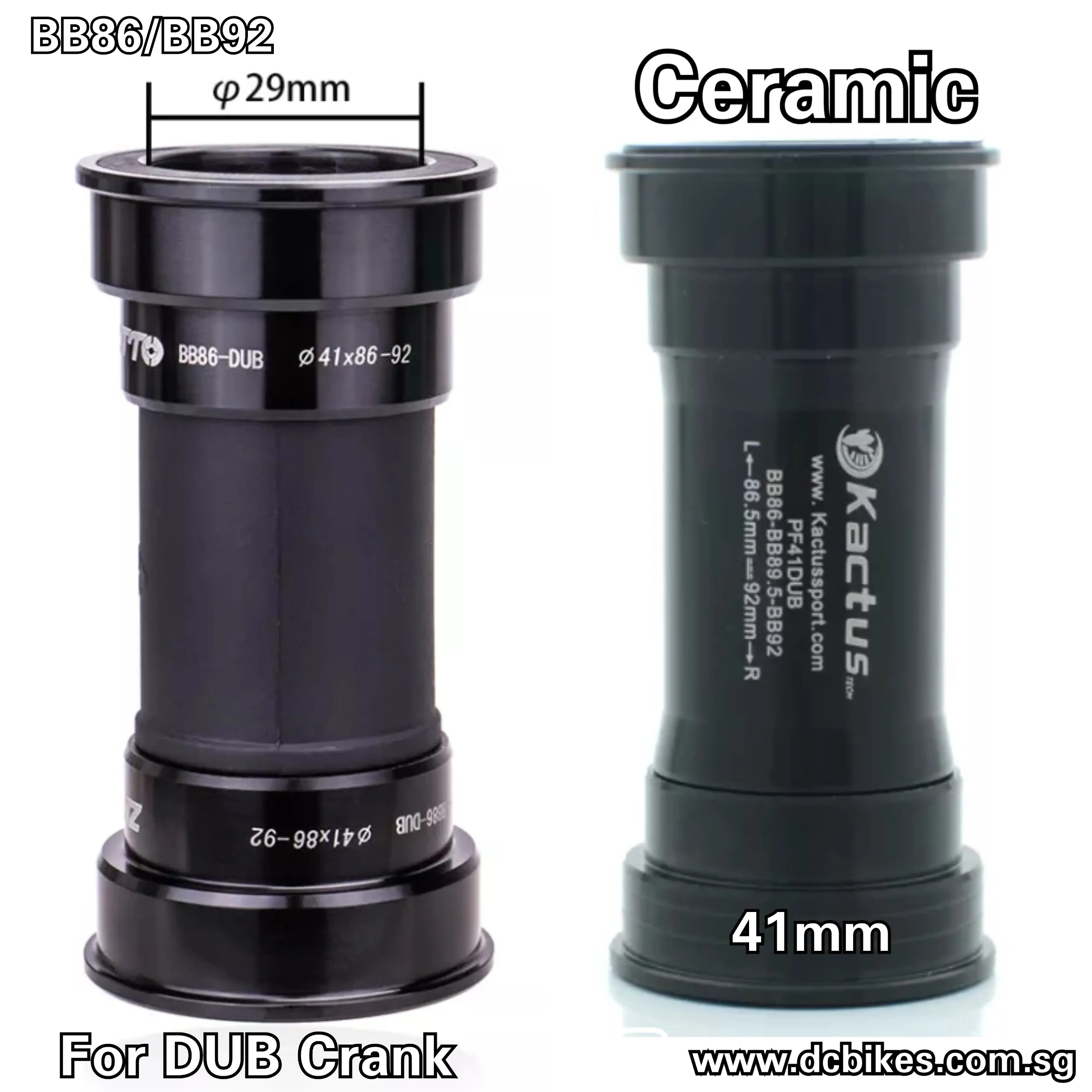 41mm BB86 | BB92 Press Fit Bottom Brackets BB For Sram Dub Crank 28.99mm