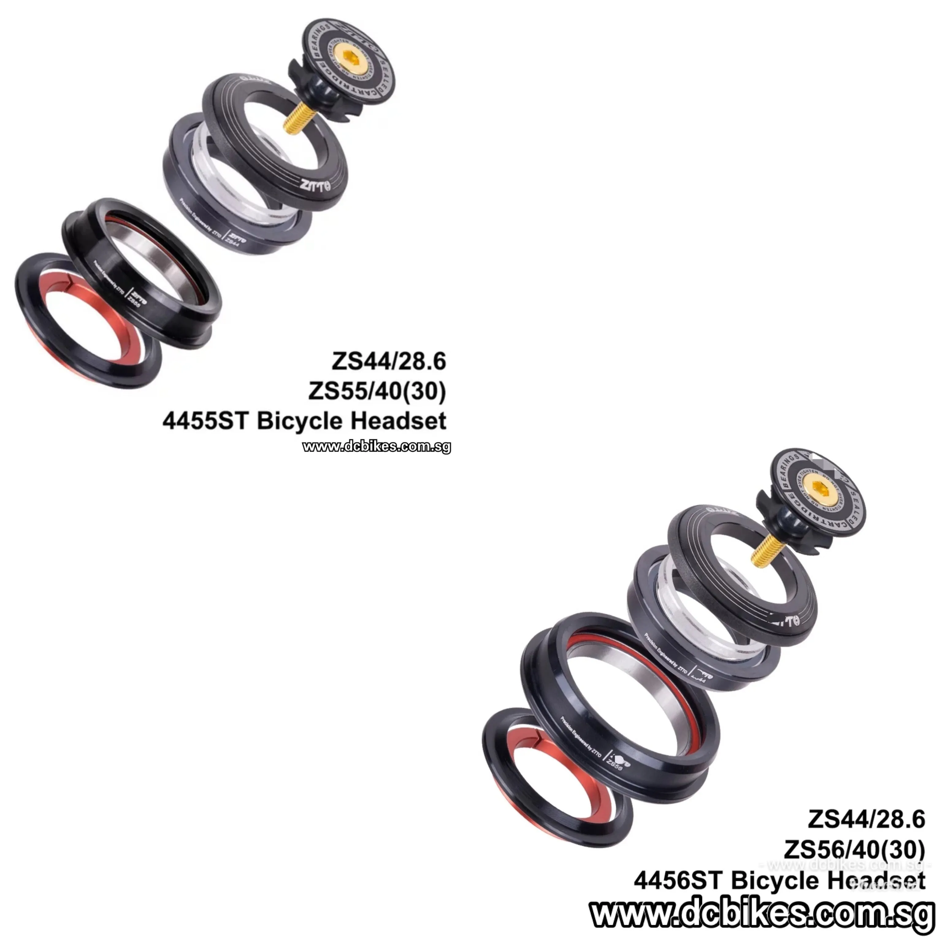 44mm-55mm | 56mm Tapered Headset   2 Sealed Bearings CNC Aluminum