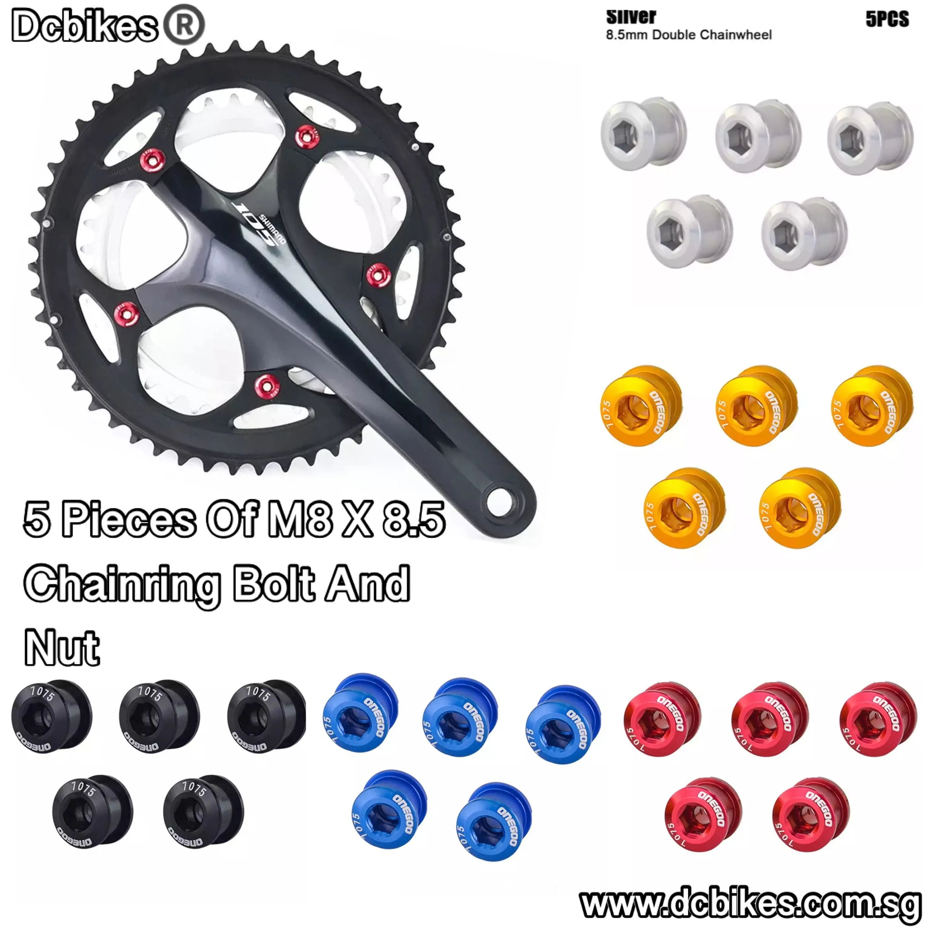 5 X 8.5mm MTB Road Chain Ring Bolts