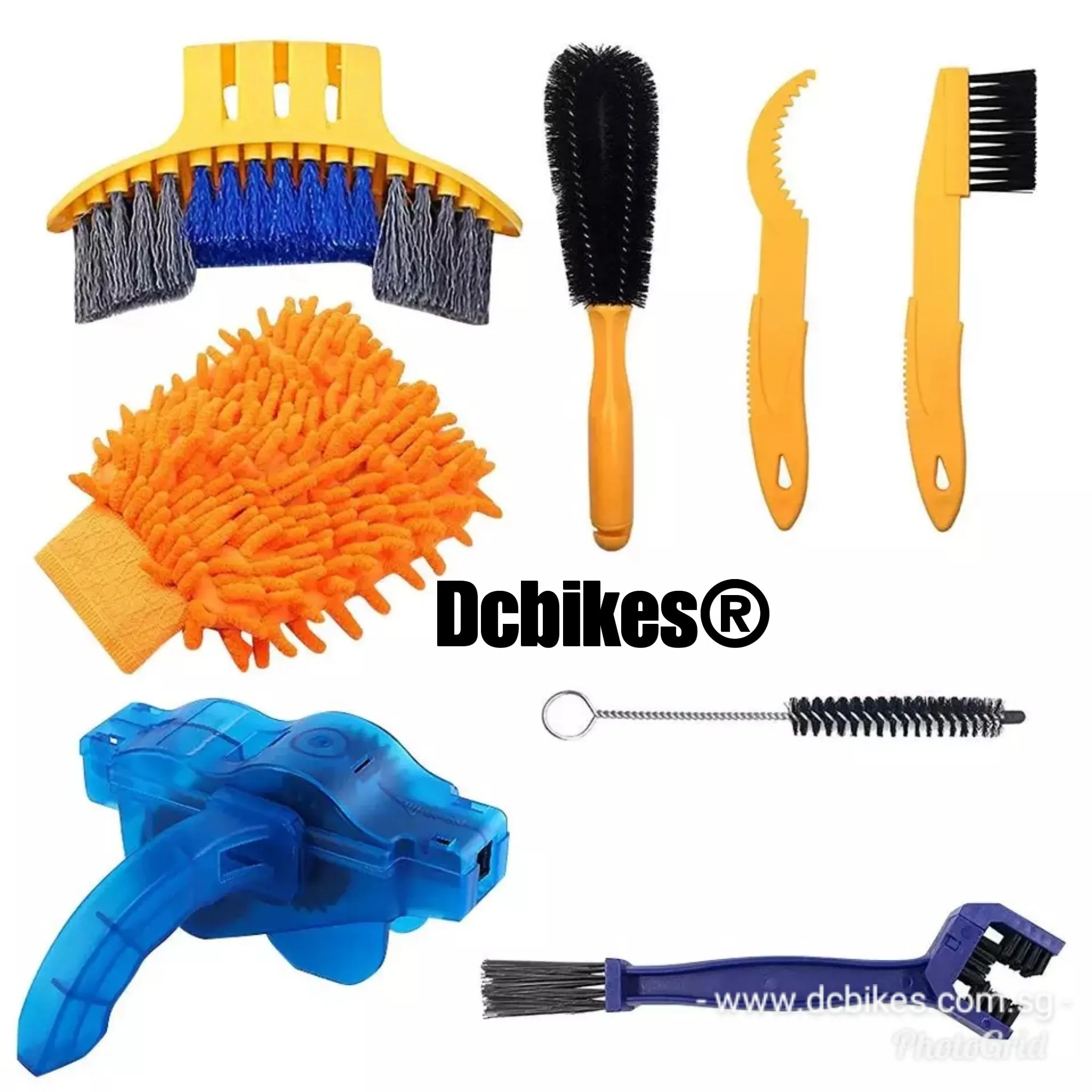 8 Pieces MTB Bike Maintenance Dirt Cleaning Brush Kit Tool Set