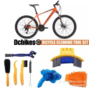 8 Pieces MTB Bike Maintenance Dirt Cleaning Brush Kit Tool Set