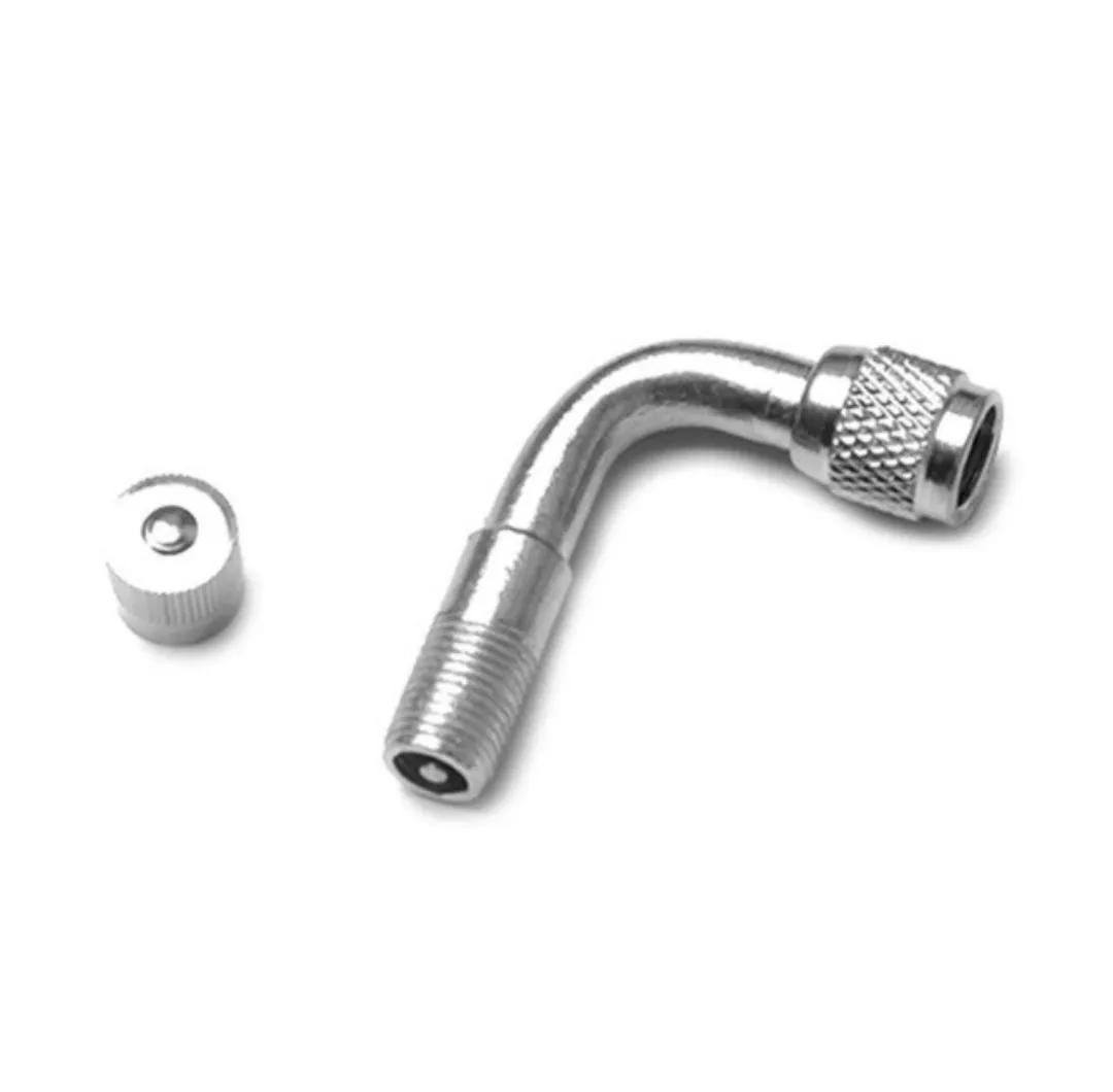 90 Degree Angle Tyre Valve Schrader Valve Stem with Extension Adapter Tube Kit