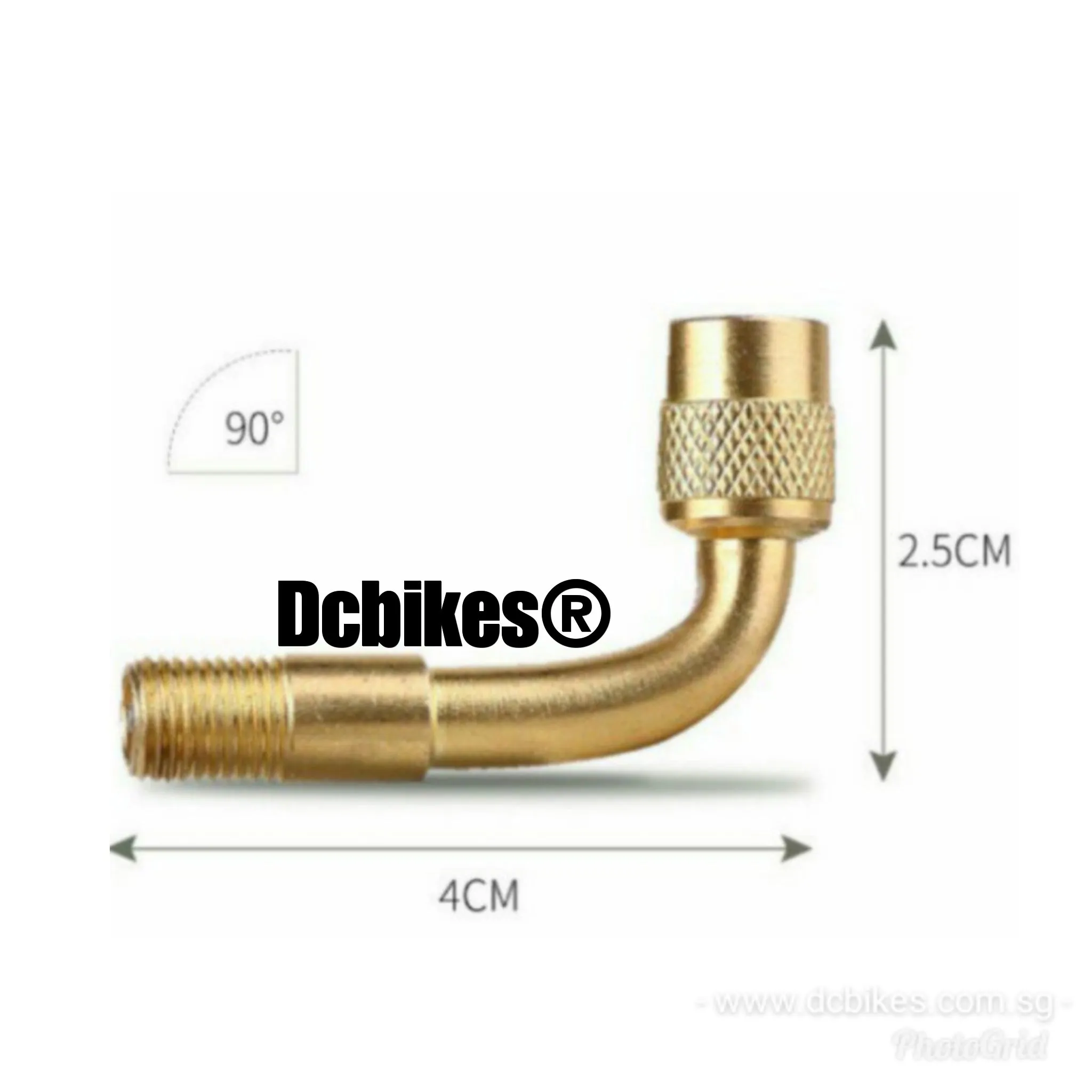 90 Degree Angle Tyre Valve Schrader Valve Stem with Extension Adapter Tube Kit