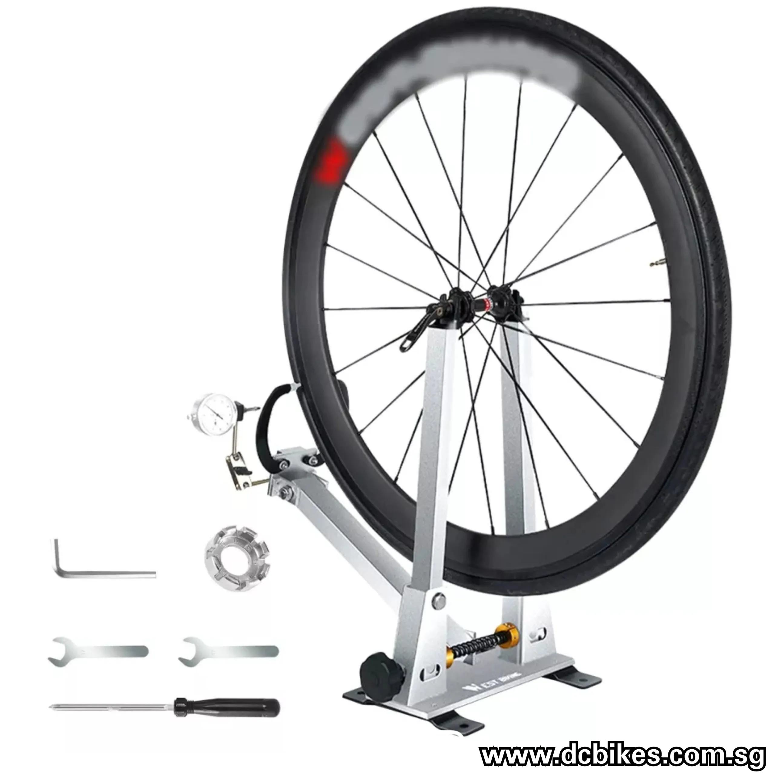 9mm Quick Release QR Bicycle Wheel Truing Stand For 16" to 29"/700c   1 Indicator Dial Gauge Adjustment Repair Tool