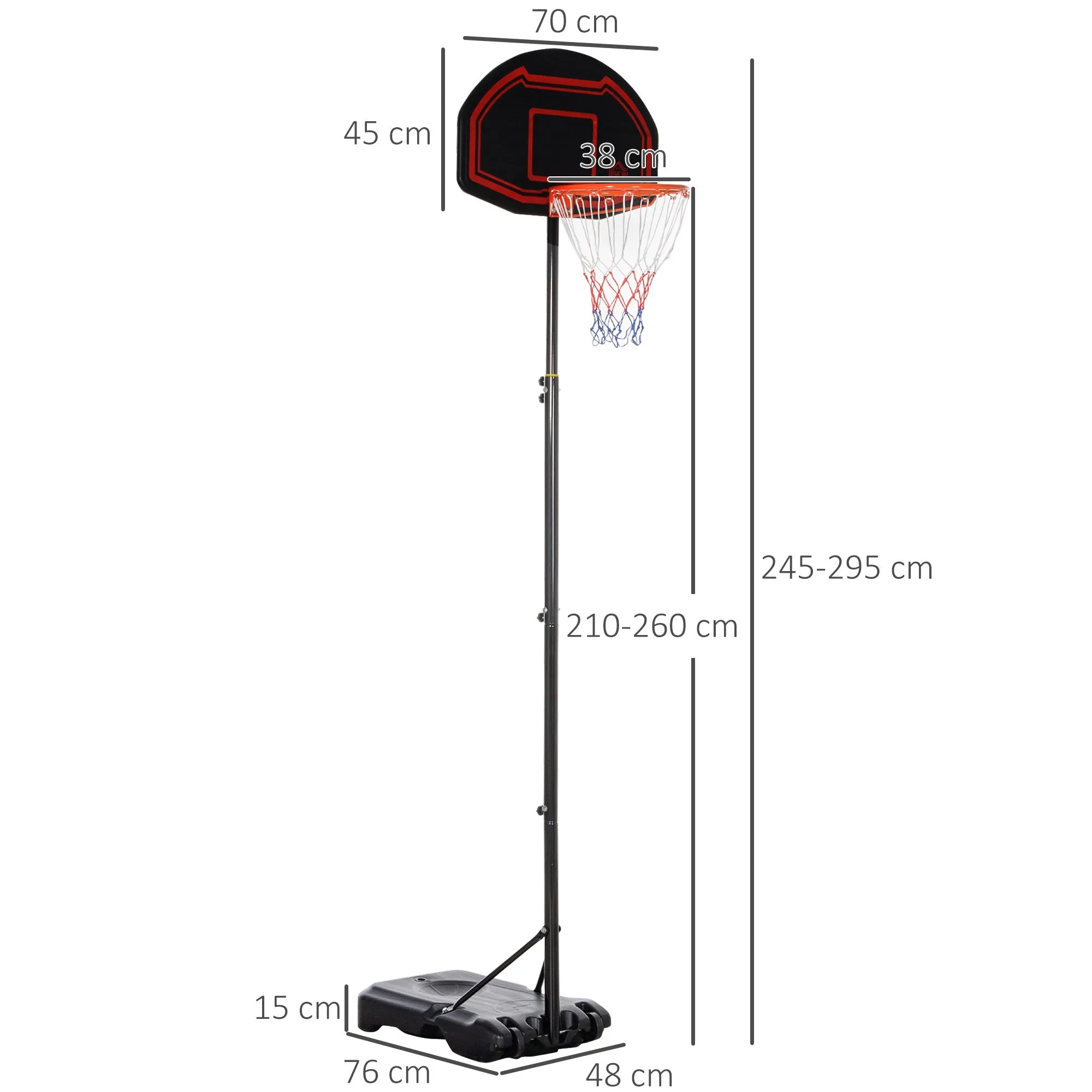 Adjustable Basketball Hoop Stand