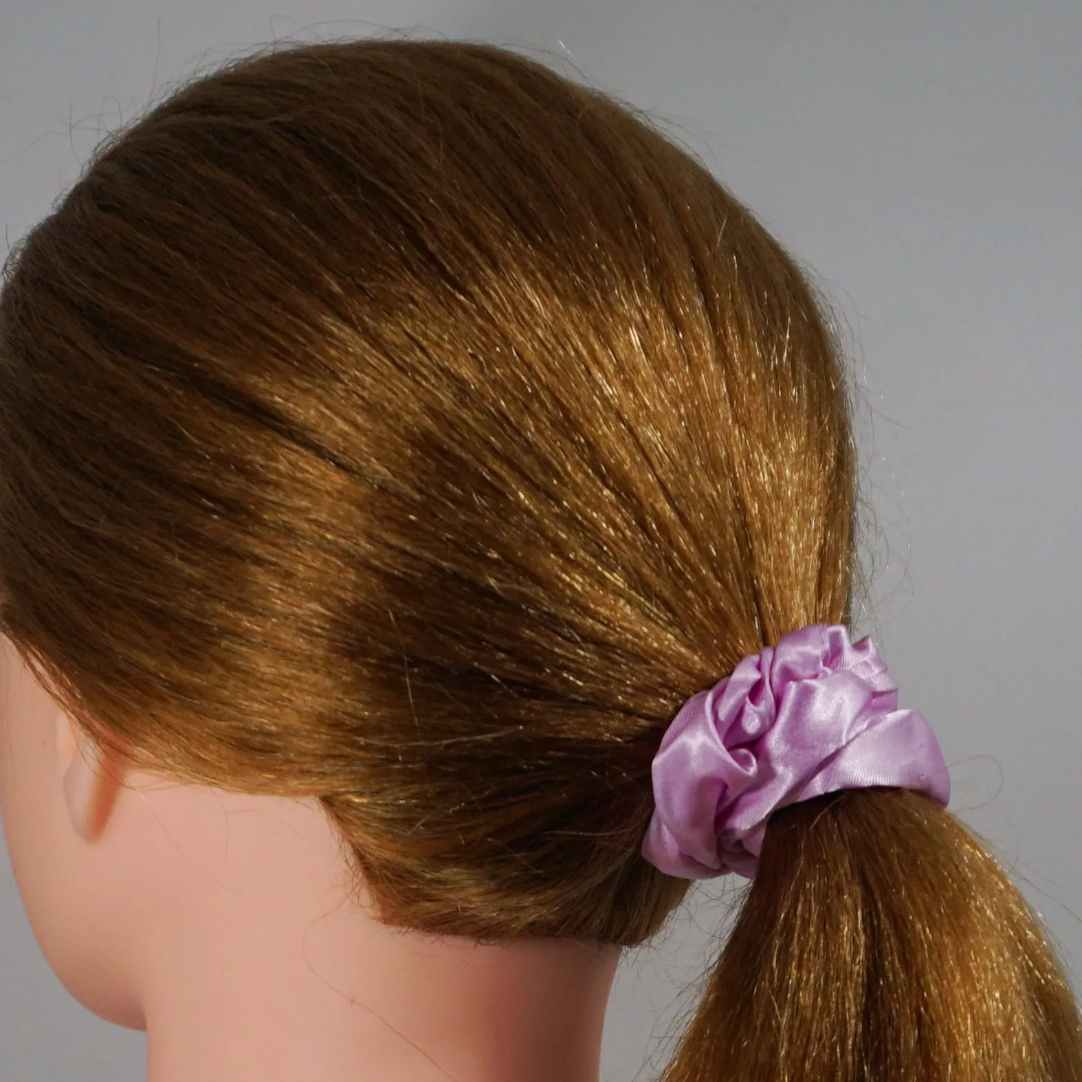 Amelia Beauty Products, Purples Mix Satin Scrunchies, 3.5in Diameter, Gentle on Hair, Strong Hold, No Snag, No Dents or Creases. 8 Pack