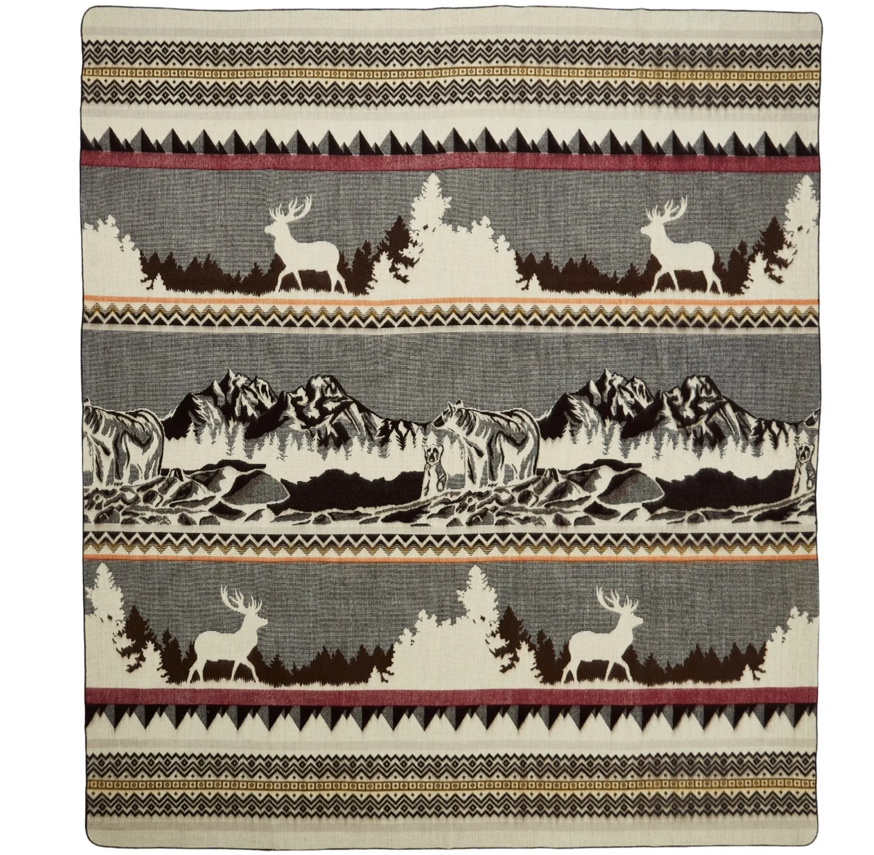 Artisan-Made Southwestern Blanket - Mountain Range