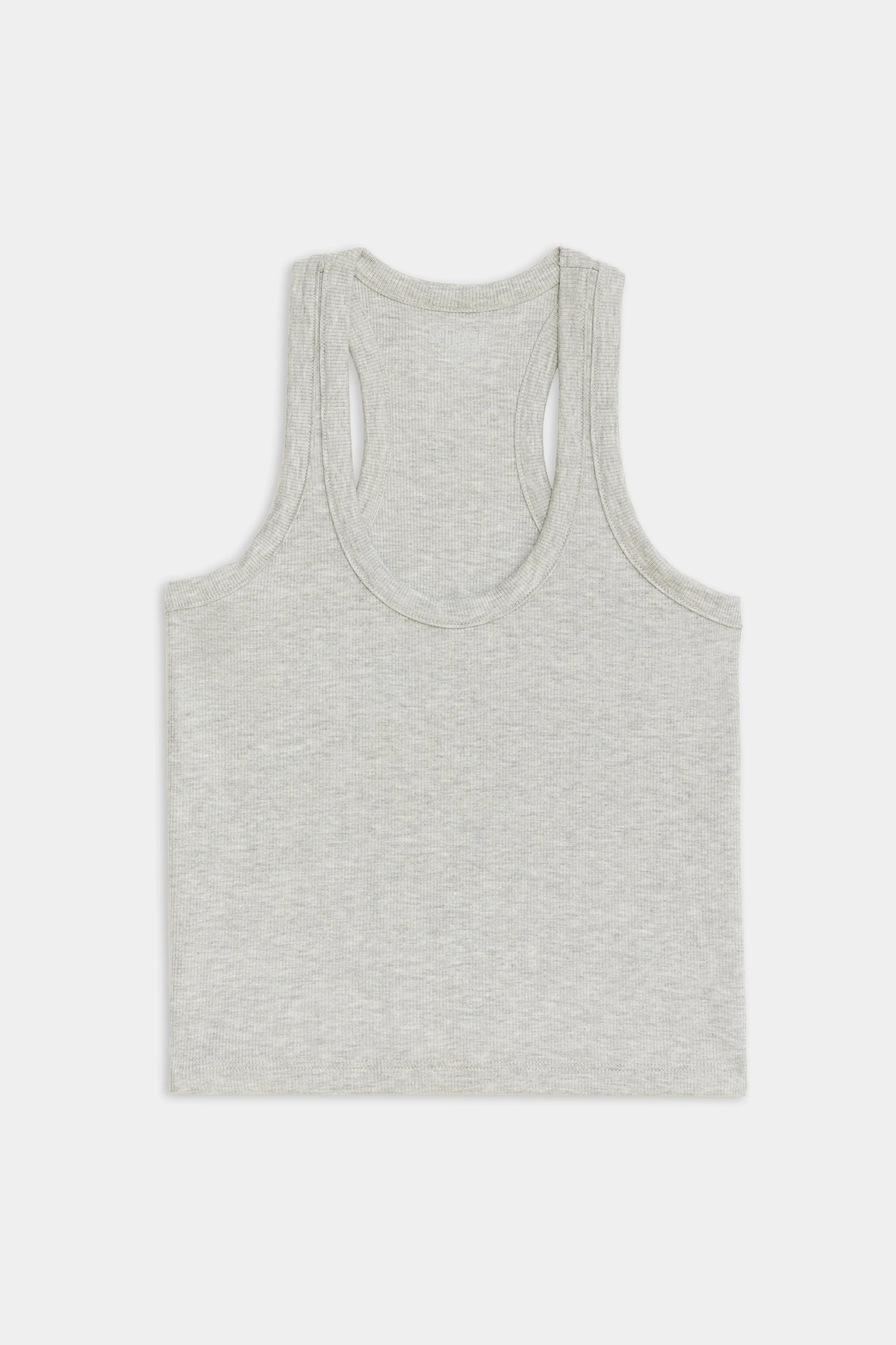 Ashby Rib Crop - Heather Grey