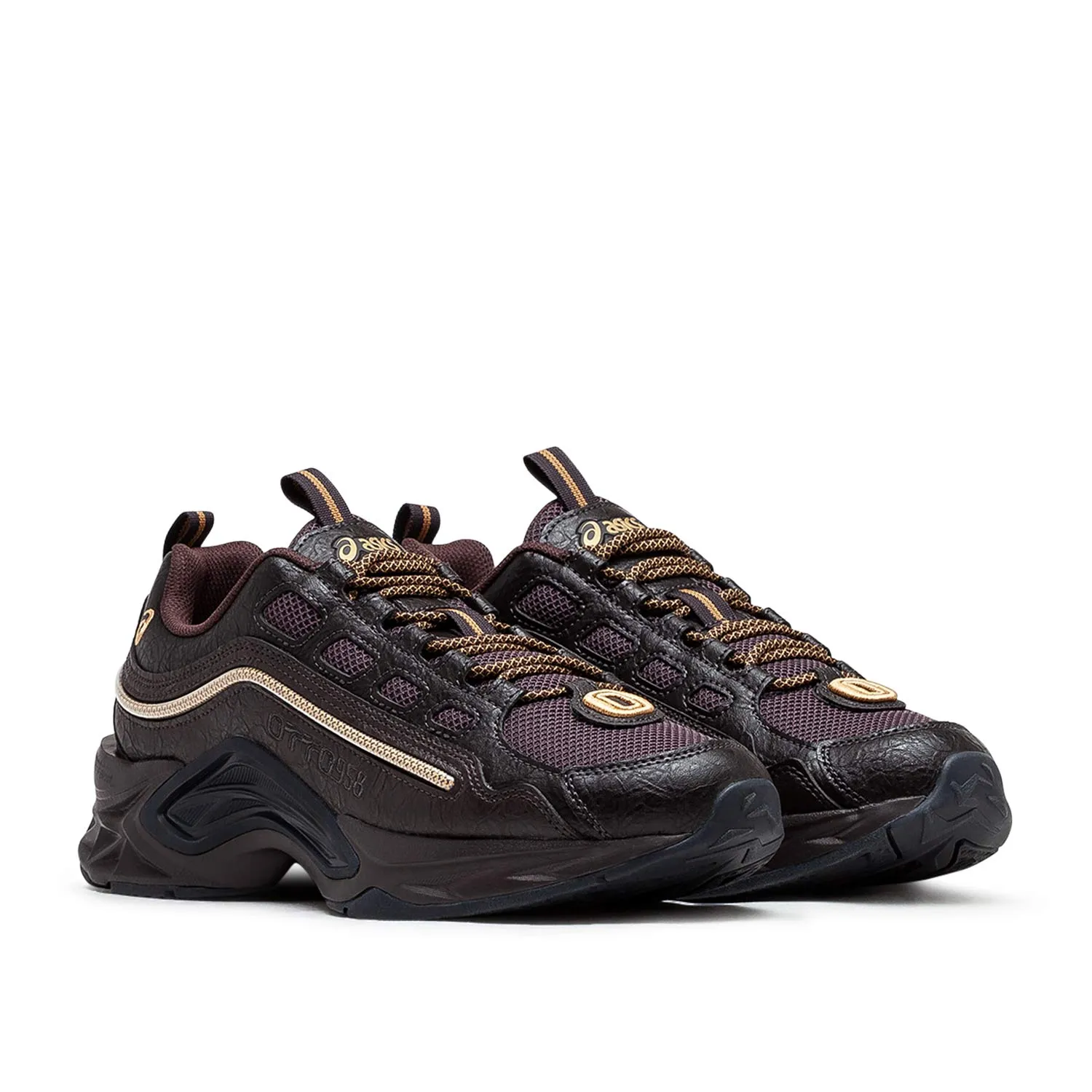 asics x otto958 protoblast-cmlviii (dark brown / Pure gold)