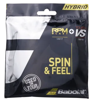 Babolat Spin & Feel (RPM Blast 17/1.25 & Babolat Touch VS 16/1.30) Hybrid Tennis String