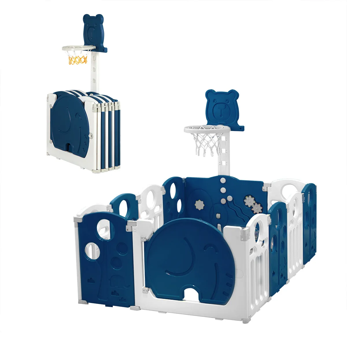 Baby Playpen for Babies and Toddlers, 12 Panels Portable Kids Play Yards Foldable Gated Fences for Crawling Kids Large Activity Area
