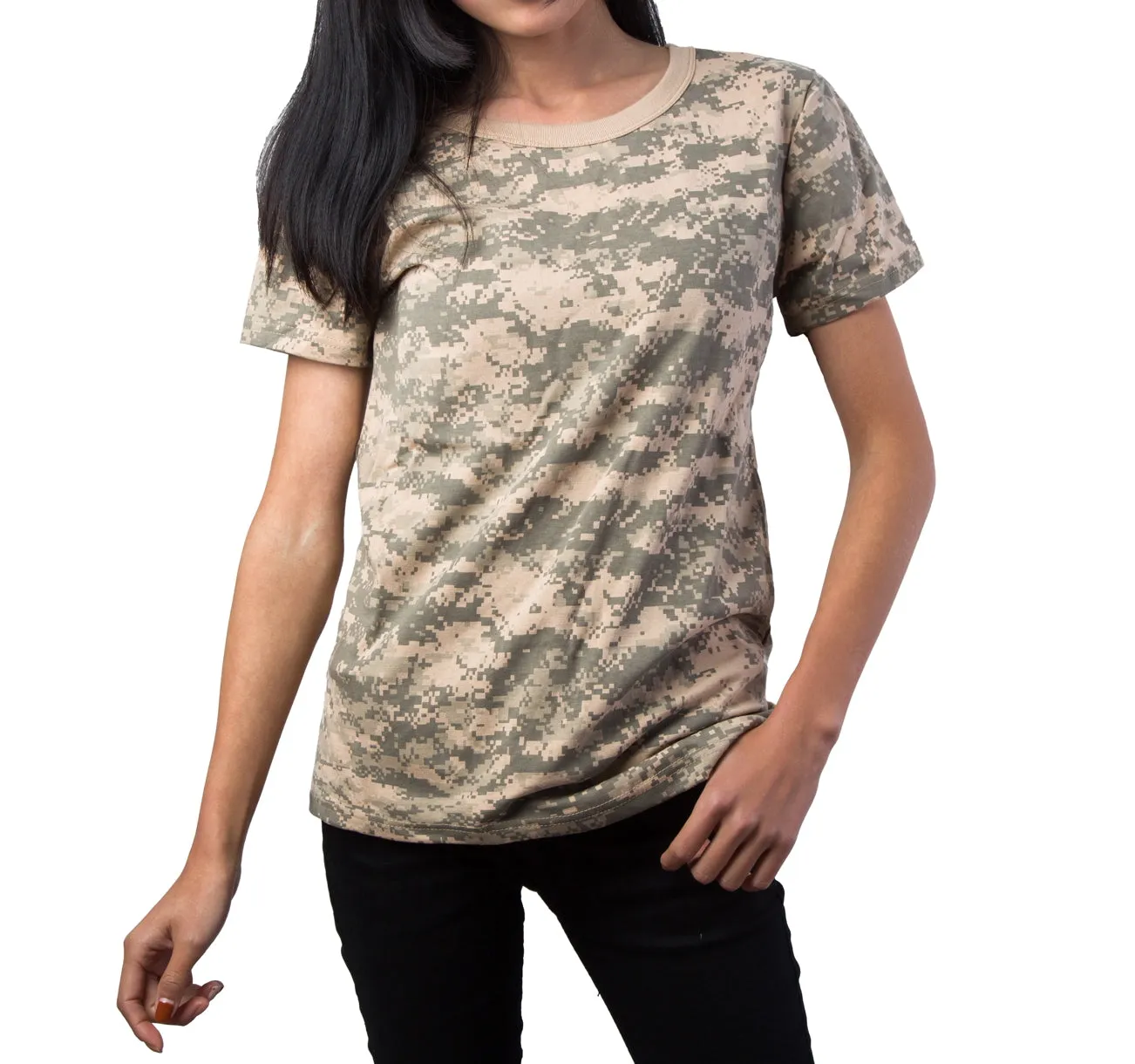 Backbone Womens Ladies Army Outdoor Gym Training Running Boot Camp Camo T-Shirt Top Tee
