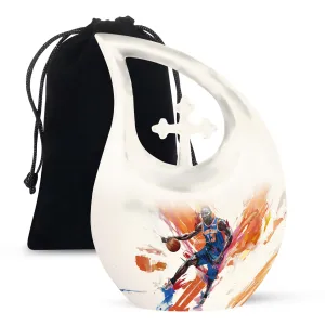 Basketball Cross Drop: An Alluring Keepsake Urn for  Memories