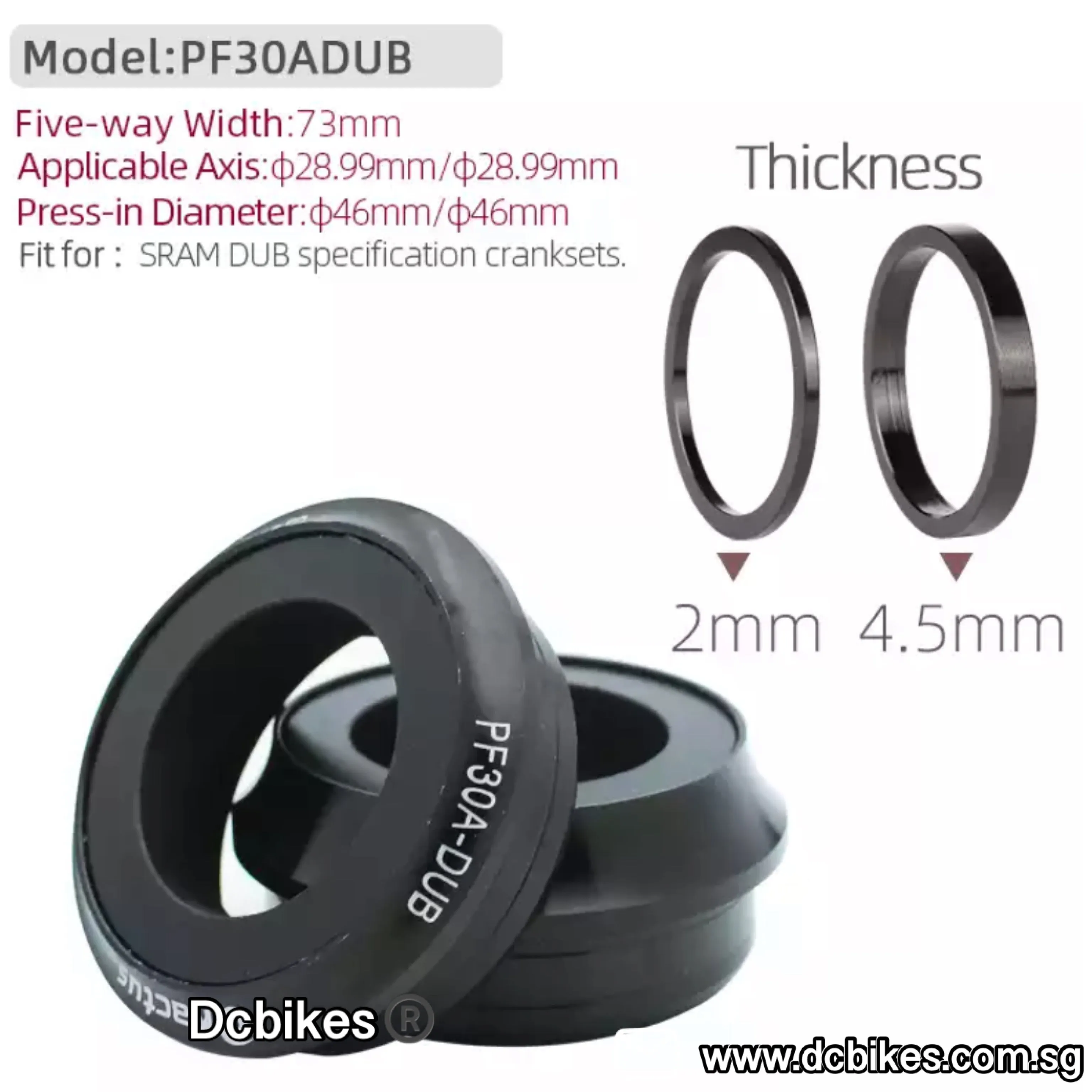 BB386 | PF30 Ceramic Press Fit Bottom Bracket BB For Shimano | Sram DUB GXP Crank