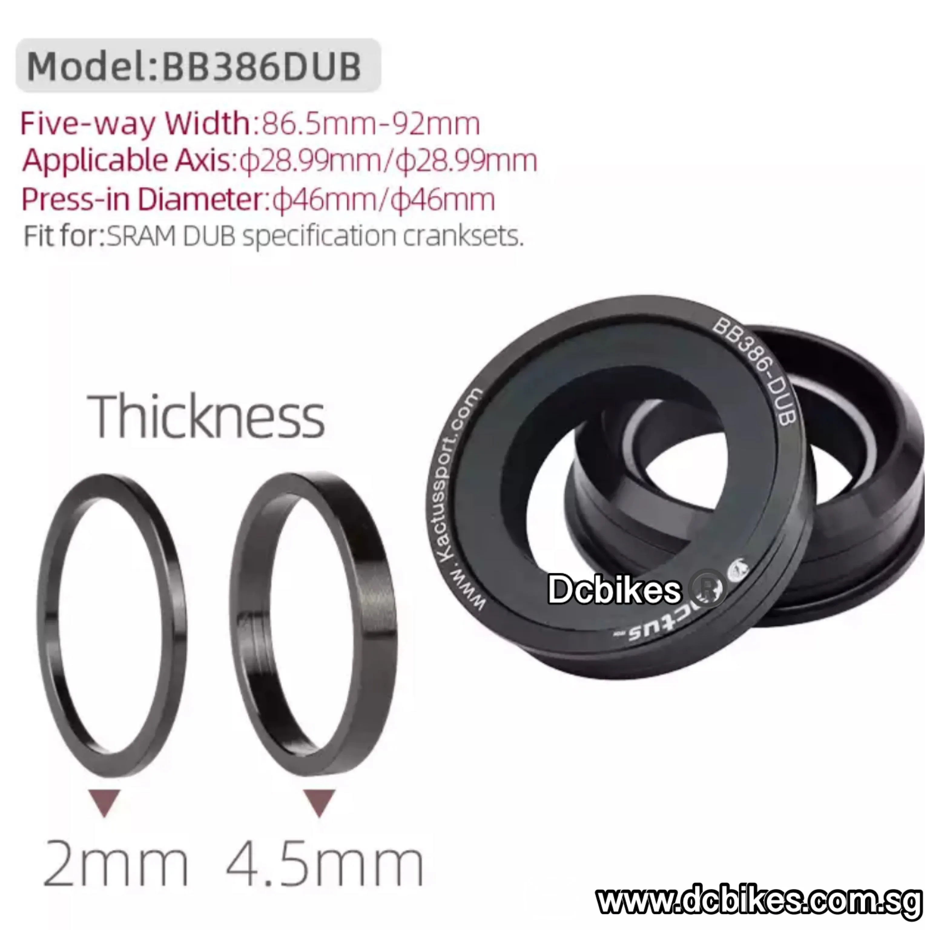 BB386 | PF30 Ceramic Press Fit Bottom Bracket BB For Shimano | Sram DUB GXP Crank