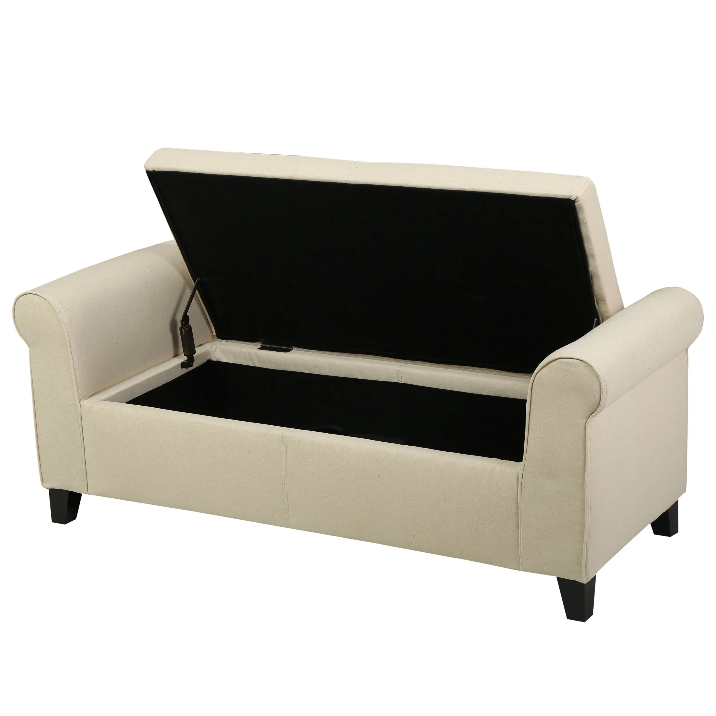 Beautiful Beige 50" Rectangle Storage Ottoman by Noble House! Retails $520 W/Tax!