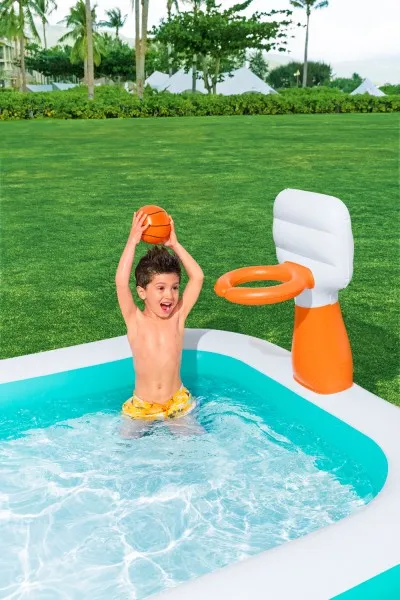 Bestway 8'3" X 66" X 40"/2.51M X 1.68M X 1.02M Dunk N' Splash Family Pool (1 pool, 1 ball, repair patch.)