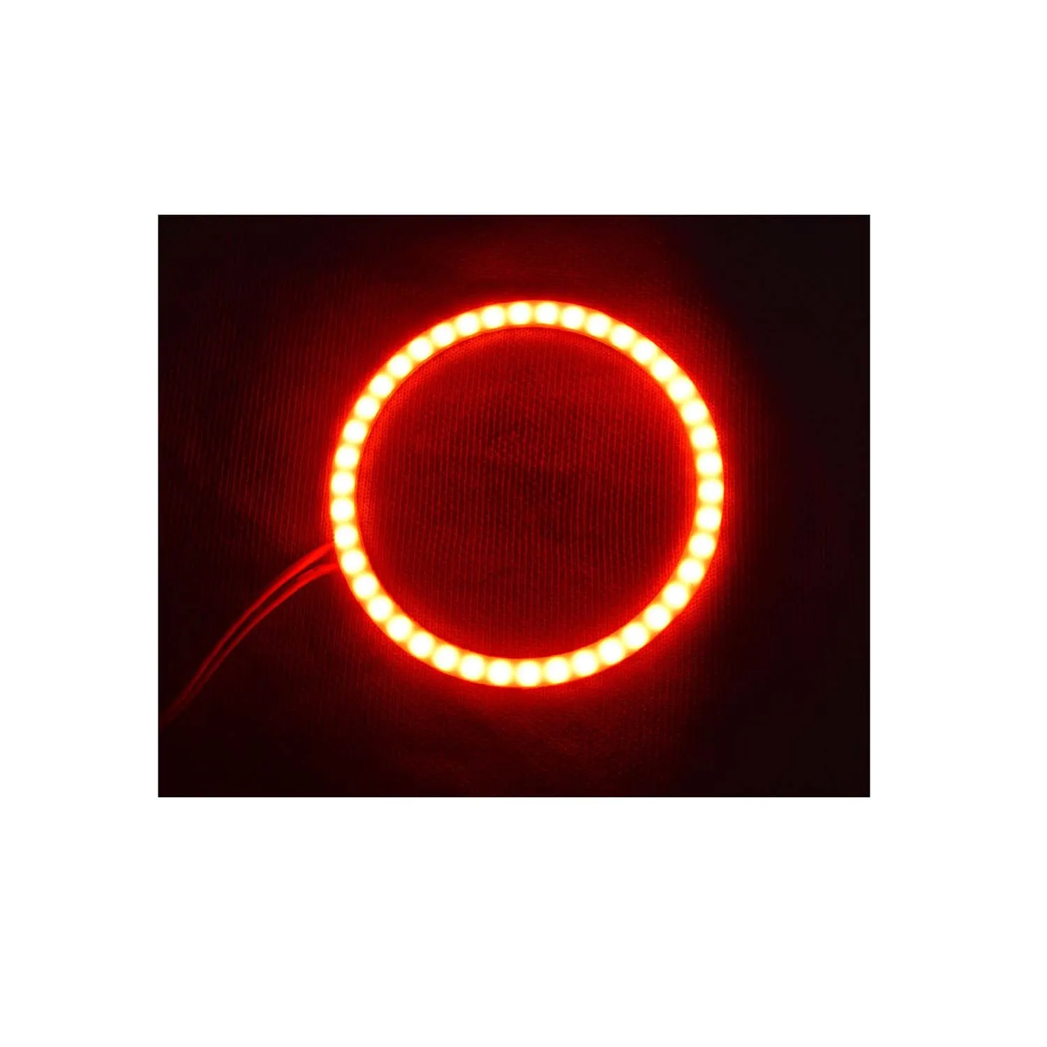Bike Headlight Cob Angel Eyes Halo Led Ring Light 60 mm Ring Red color, Pack of 2 Pcs.