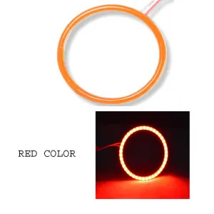 Bike Headlight Cob Angel Eyes Halo Led Ring Light 60 mm Ring Red color, Pack of 2 Pcs.