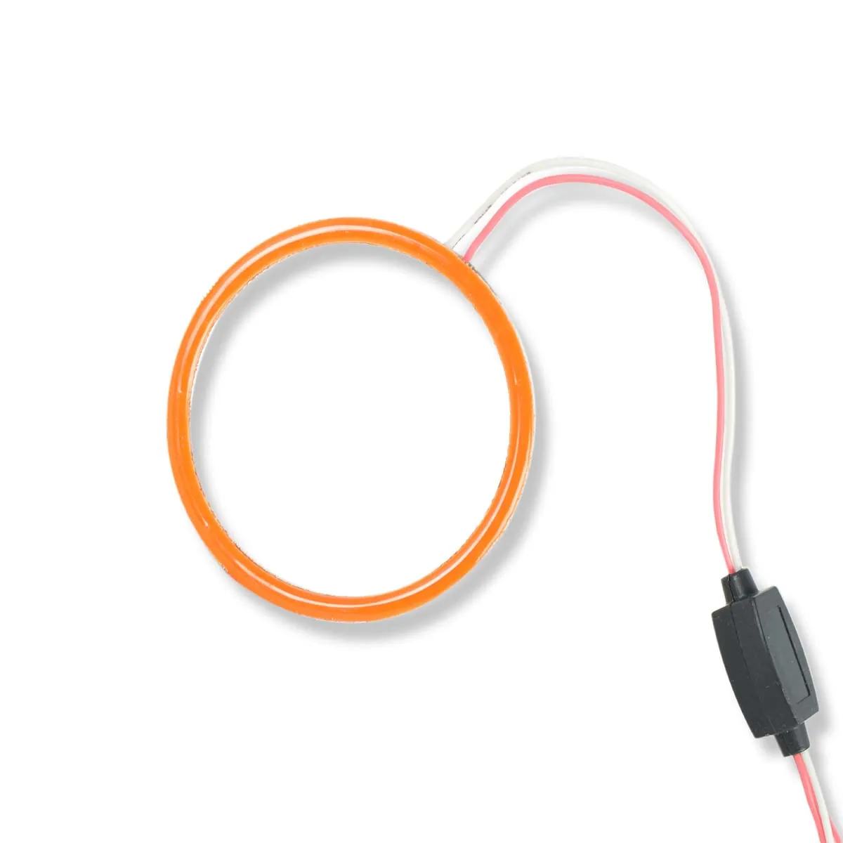Bike Headlight Cob Angel Eyes Halo Led Ring Light 70 mm Ring Red color, Pack of 2 Pcs.