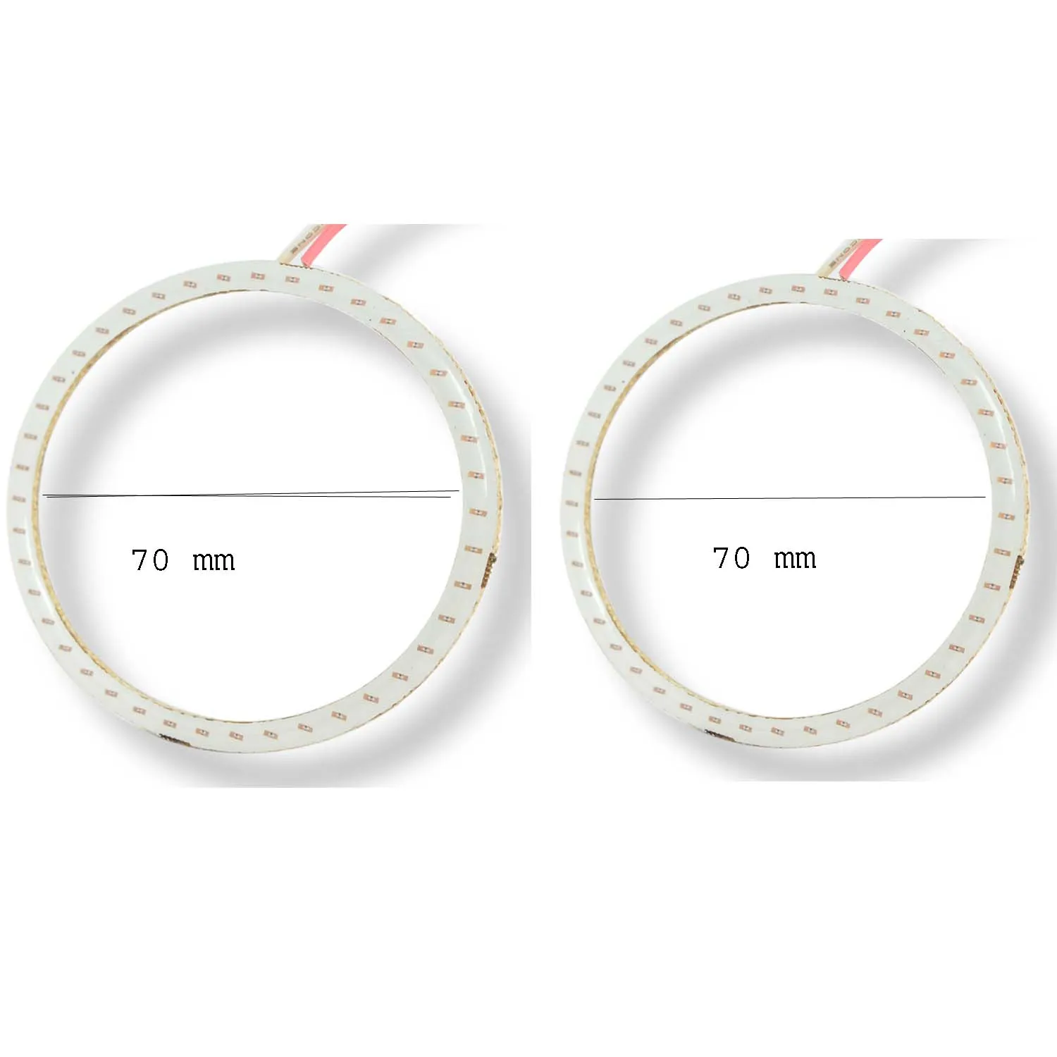 Bike Headlight Cob Angel Eyes Halo Led Ring Light 70 mm Ring White color, Pack of 2 Pcs.