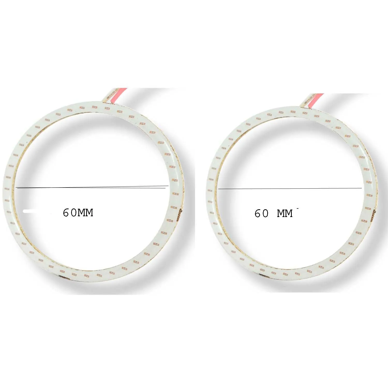 Bike Headlight Cob Angel Eyes Halo Led Ring Light 70 mm Ring White color, Pack of 2 Pcs.