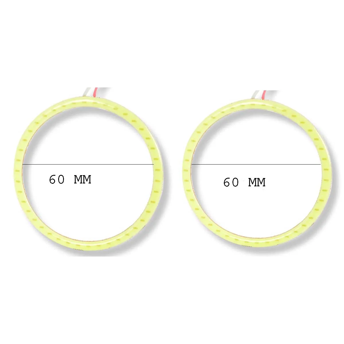 Bike Headlight Cob Led Ring Light 60 mm Ring Green color, Pack of 2 Pcs.