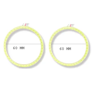 Bike Headlight Cob Led Ring Light 60 mm Ring Green color, Pack of 2 Pcs.