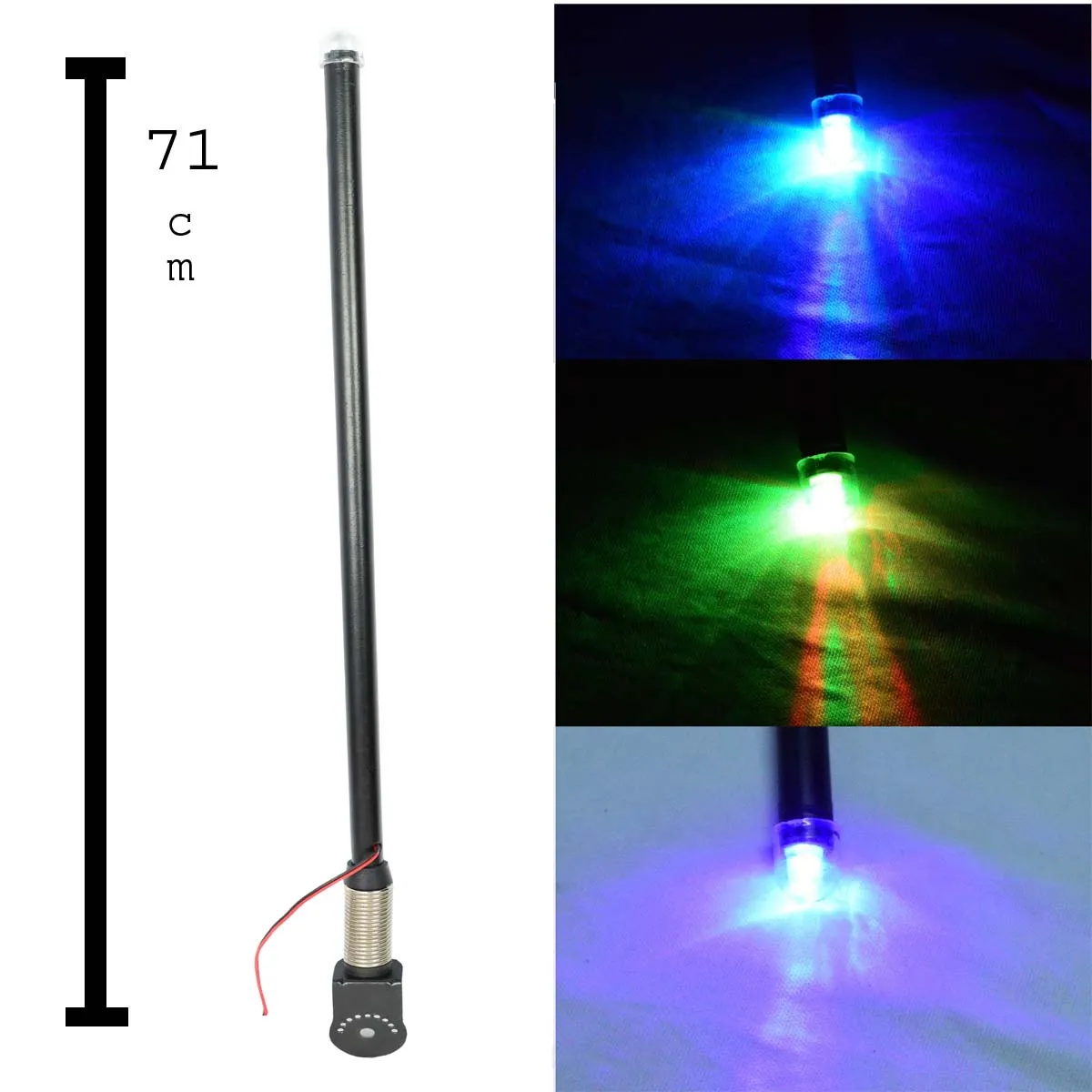 Bike Led Antenna Light Multi Color Red Big (L-71 cm)
