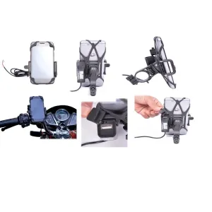 Bike Mobile Holder Mount With Built in USB Charger Mobile Charger
