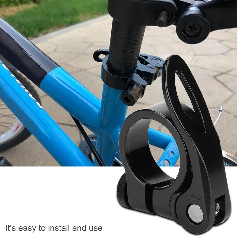 Bike Seat Post Clamp - Quick Release, Ø31.8mm, Black, for 27.2 ~ 31.8mm Seatpost