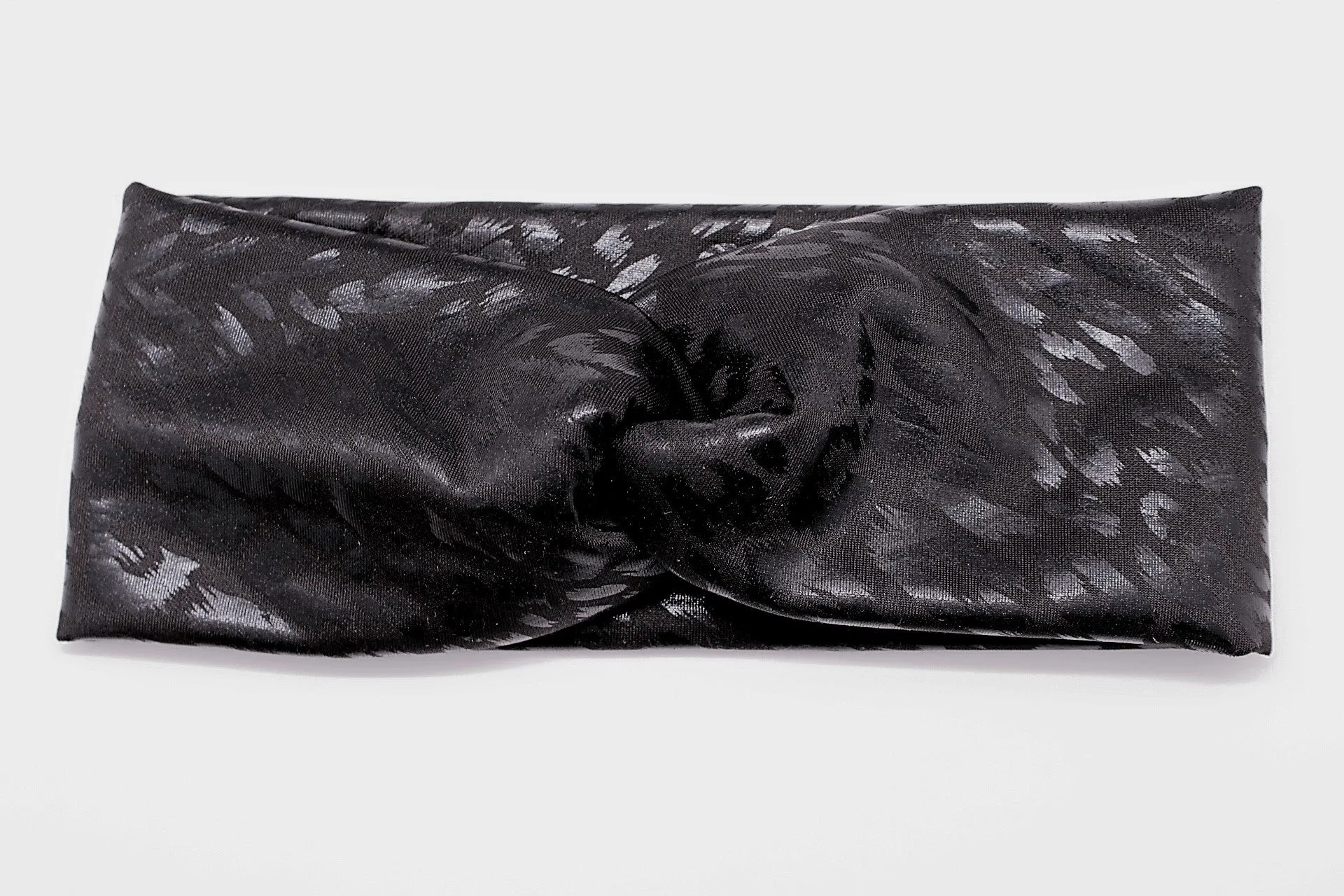 Black Cheetah Turban Headband