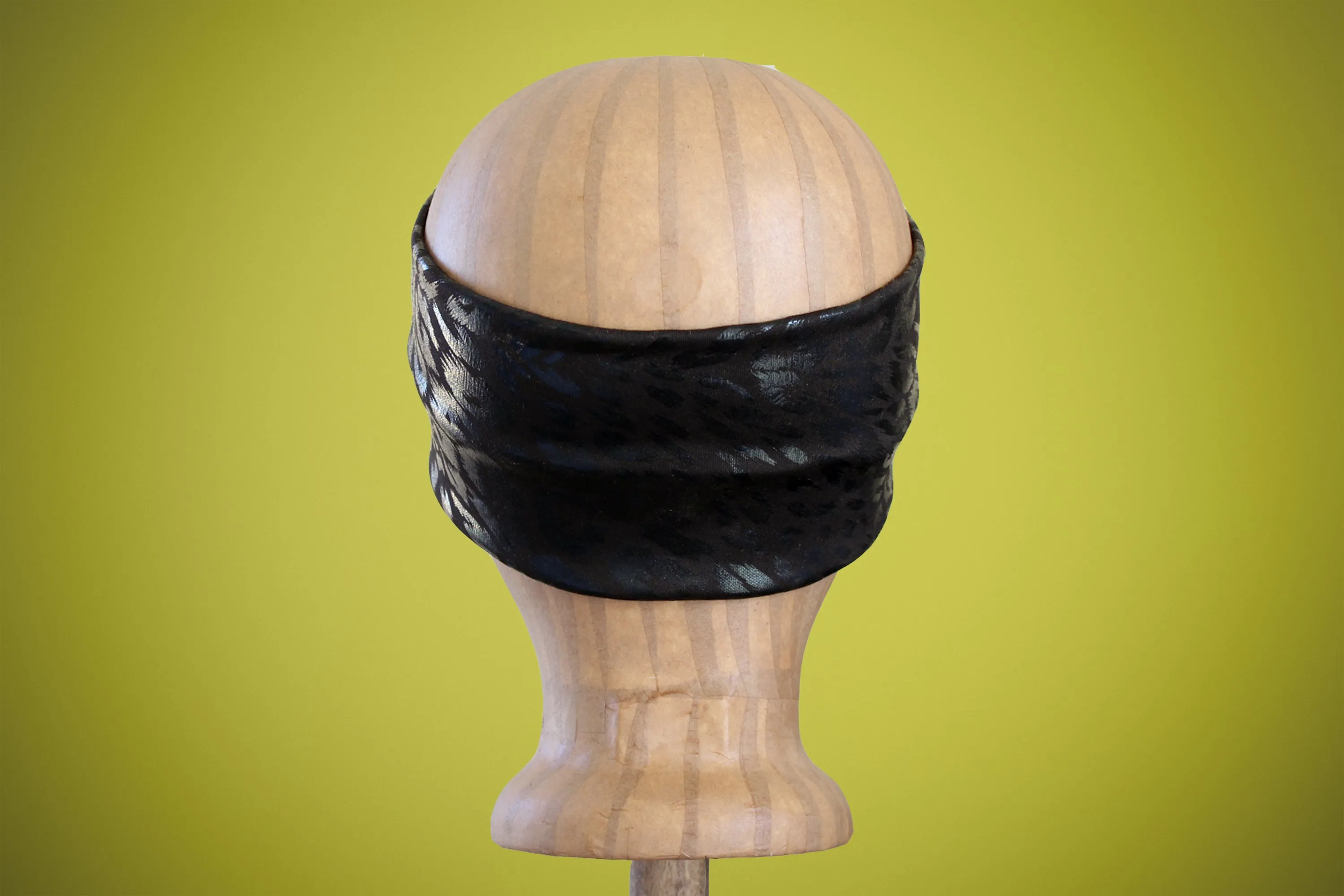 Black Cheetah Turban Headband