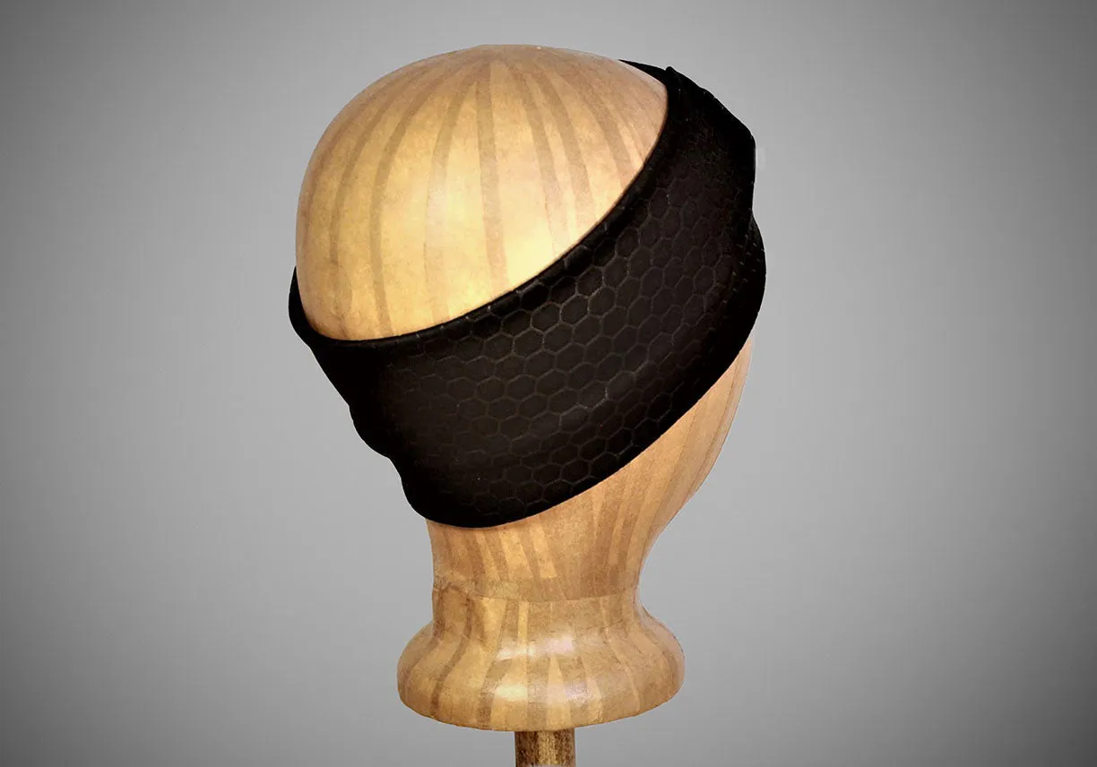 Black Honeycomb Turban Headband