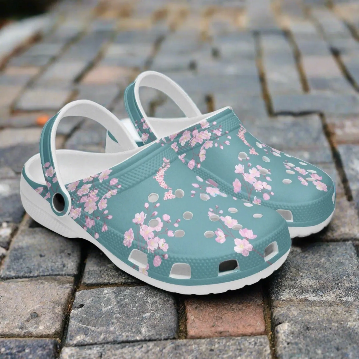 Blue Sky Sakura Clogs