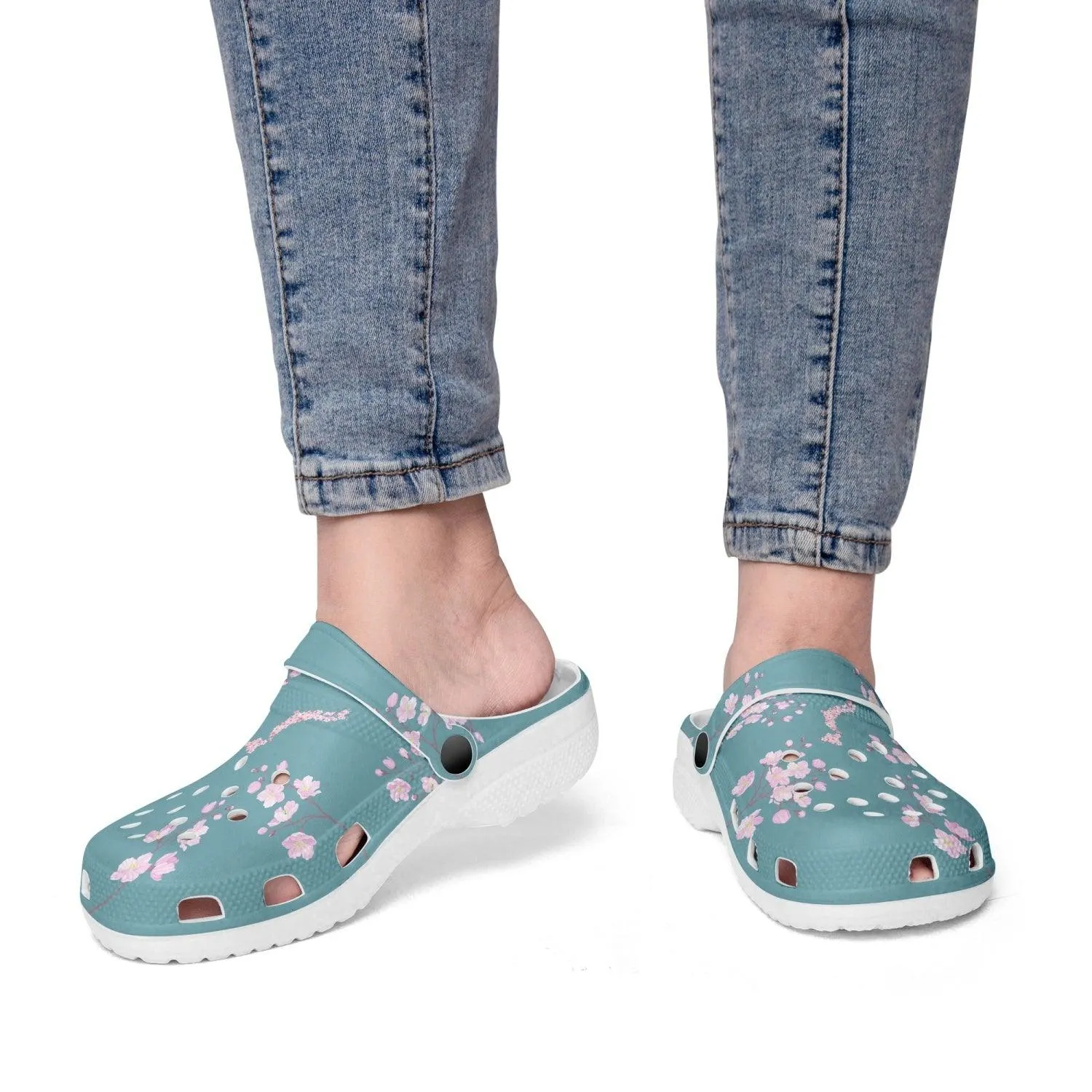Blue Sky Sakura Clogs