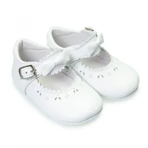 Borboleta Moya Scollop Leather Soft Sole White
