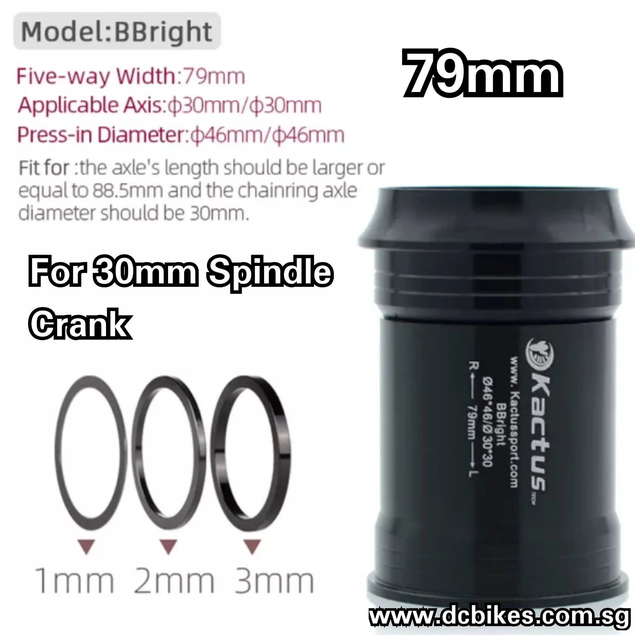 Ceramic 79mm BBright 46mm Press Fit Bottom Bracket BB For Shimano 24mm | 22mm GXP Sram 28.99mm Dub 30mm Crank