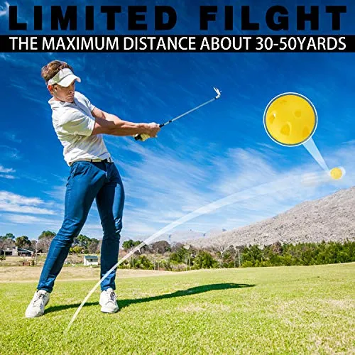Champkey IMPACTECH Hybrid Rubber Practice Golf Balls - Designed for True Practice，High Impact Training Golf Balls ，Indestructible and Resistant to Dents (Yellow, 12 Pack)